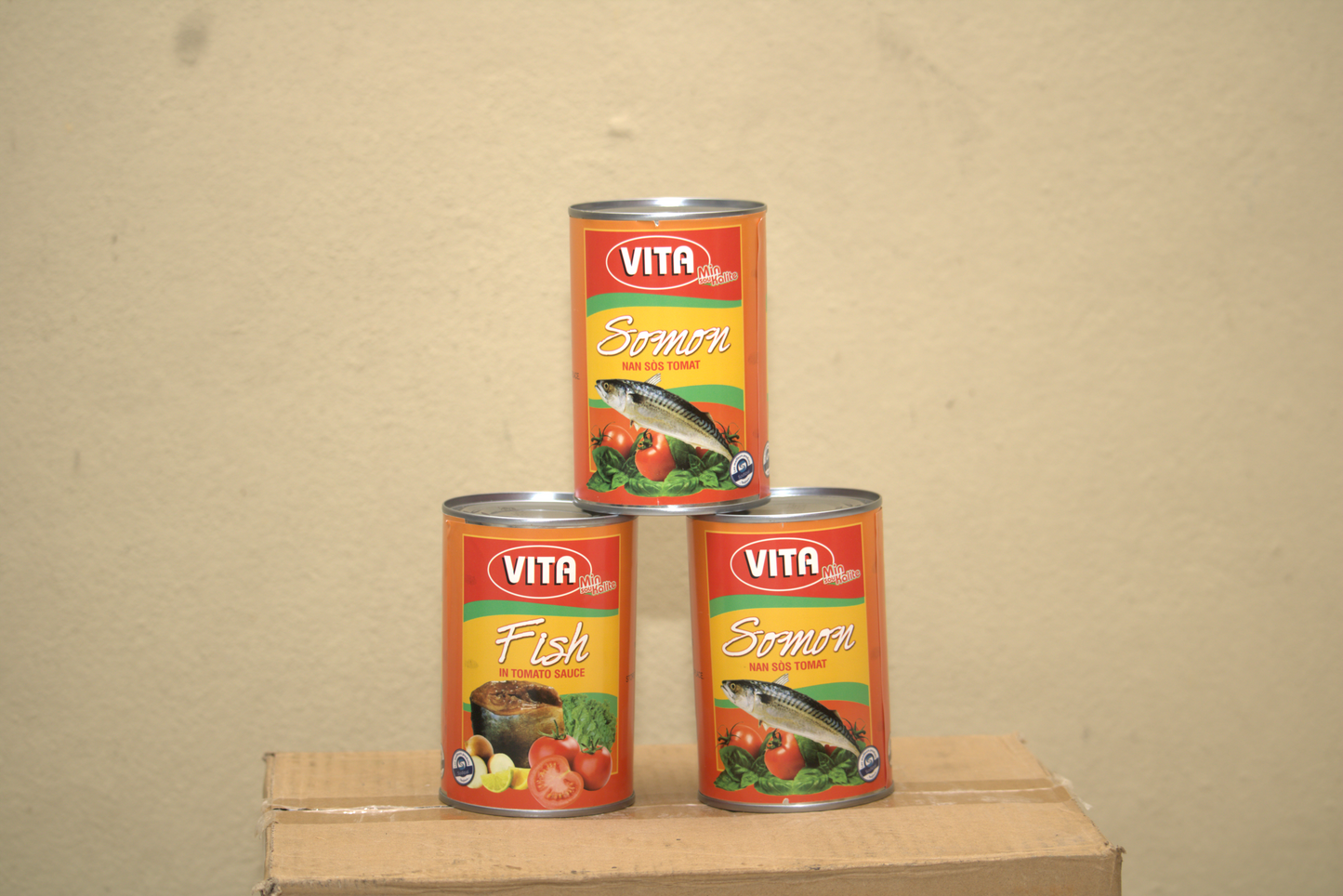 Salmon 425g cans , Kay Titof, Saint-Marc